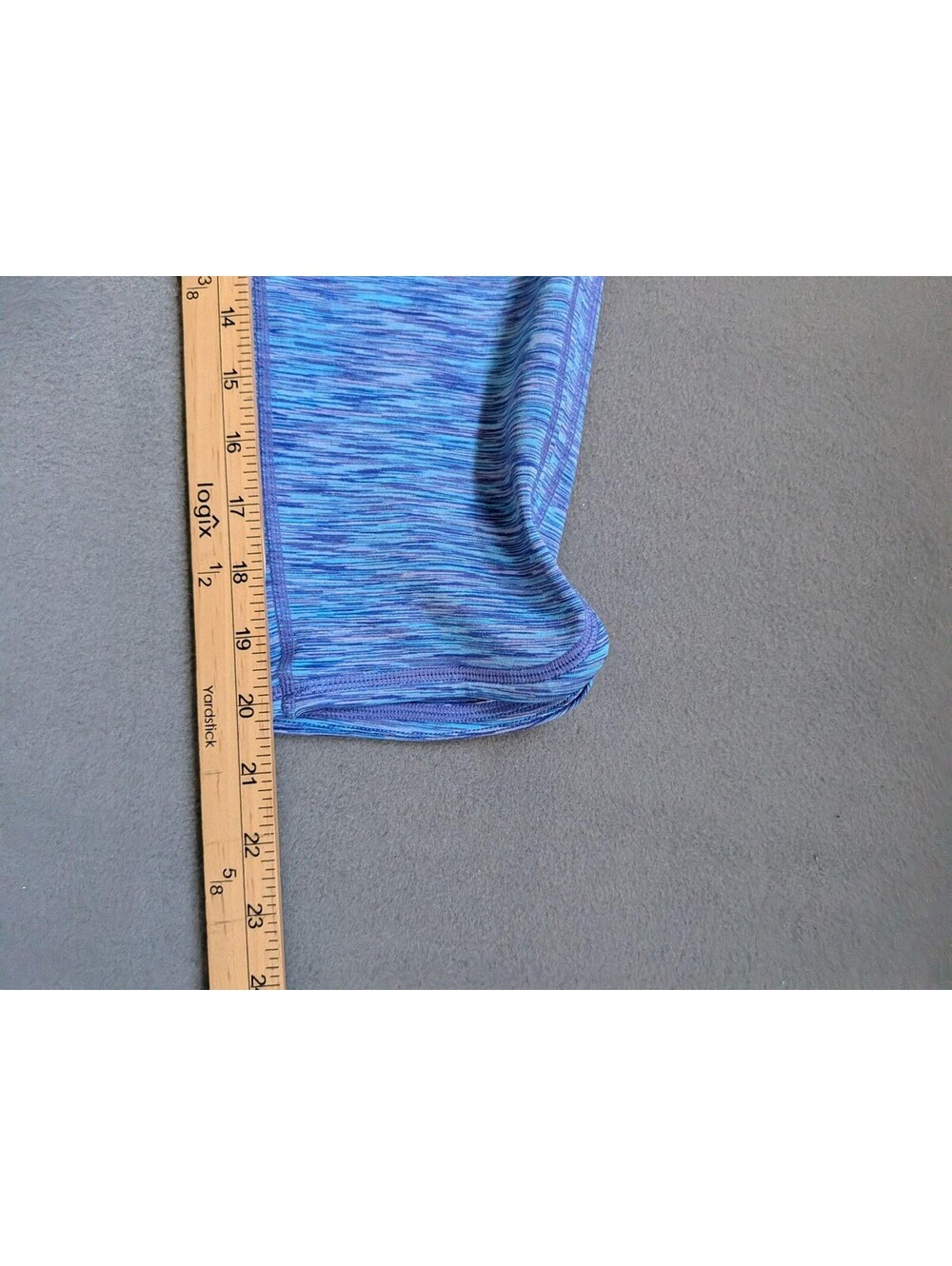 Lilly Pulitzer Leggings Womens L Blue Space Dye Luxletic Capri Yoga Gym Workout - Picture 6 of 6
